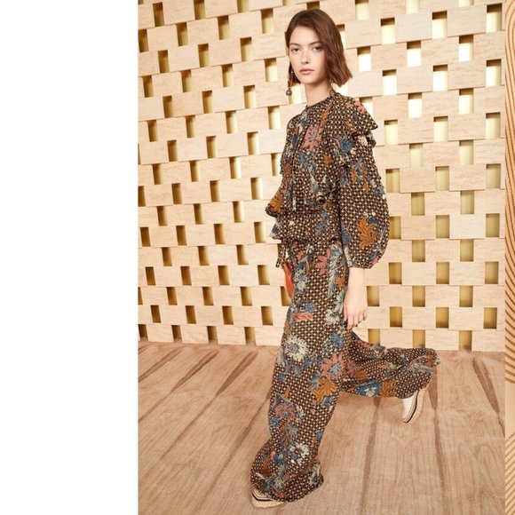 ULLA JOHNSON Sawyer Pants in Gerbera - Picture 1 of 13